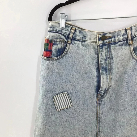 Vintage Gitano Acid Washed Midi Skirt - Size 16 - Picture 2 of 5